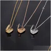 Lockets Stainless Steel Heart Necklaces With Chain Mes Po Box Pendants For Women Men Lover Fashion Jewelry Drop Delivery Dhmzu