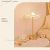 Lambalar masa lambası retro altın akrilik led masa lambası otel villa sanat dekor LED masa ışığı oturma odası başucu led gece ışıkları l240311