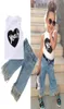 Mode Peuter Baby Kids Designer Kleding Meisjes Vest Top 2 Stuks T-shirt Jeans Denim Broek Outfits Set Casual pop Kleding 15Y BY141138946