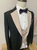 Costume 3 pièces pour Homme, Blazer à revers châle, smoking, fête de mariage, pantalon, 240304