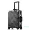 Koffers 20 24 29 inch luxe koffer trolly tas vintage aluminium bagage met wielen292Y