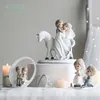 Miz Hochzeit Dekoration Paar Figur Cartoon Statue Dekor Braut Bräutigam Kuchen Topper Wohnaccessoires Geschenkbox T200703183z