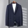 Mäns kostymer 2024 Spring och Autumn Waffle Suit Fashion Coat Casual Senior Business Formal Wear Thick Single West M-4XL