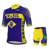 2024 Brasilien cykeltröja set 19d cykel shorts satser ropa ciclismo mens sommar snabb torr cykling maillot bottenkläder