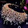 YouLaPan HP193P Wedding Headwear Necklace Earrings Jewelry Set Bride Headbands Rhinestone Headpiece Bridal Tiaras and Crowns 240301