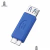 コンピューターケーブルコネクタ標準USB3.0 USB 3.0タイプAメスからマイクロB男性アダプターコンバーターコネクタブルーノート3 OTGドロップデリブOTJZG