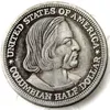 US 1892 mezzo dollaro colombiano artigianale placcato argento copia fabbrica di monete bella casa Accessori236E