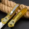 Nya 940 Axel Folding Pocket Knife D2 (Marked S30V) Steel Blade, PEI Transparenta Materialhandtag, utomhuscampingjakt självförsvar Taktiskt EDC-verktyg