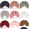 Bonnet/Crâne Caps Nouveau-né Bébé Couleur Unie Bowknots Enfants Hiver Bonnet Chapeau Infantile Chaud Chapeaux Décor De Fête Accessoires De Mode Drop D Dhndh