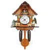 Antique Wooden Cuckoo Wall Clock Bird Time Bell Swing Alarm Watch Home Art Decor 0062824