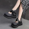 Chaussures de robe Bow Plateforme Talons hauts Femmes Mary Janes Lolita 2024 Designer Sandales d'été Pompes Marche Mujer Zapatos