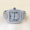 Anpassad isad VVS 1/VS1 GRA -certifierad svar Studdad Moissanite Diamond Buss ner Hiphop Jewelry Watch Pass Testervvs