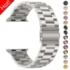 Bracelets de montre Bracelet en acier inoxydable pour Apple Ultra 2 bandes 49mm 45mm 41mm 40mm 44mm 42mm Bracelet en métal IWatch série 9 8 7 SE 6 5 4