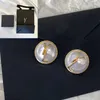 T GG Boutique perle lettre boucles d'oreilles de luxe plaqué or charme oreille Stud printemps nouveau romantique amour cadeaux bijoux avec timbre femmes boucles d'oreilles