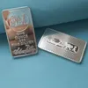 5 pcs Non Magnetic American Prospector 1 Oz Real Silver Plated Bullion Bar Coin 50 x 28 Mm Ingot Home Badge Decoration Collectible177G