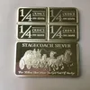 20 Pcs Non Magnetic Other Arts and Crafts Stagecoach 1 OZ Bar Silver Plated Badge Commemorative Souvenir Decoration Coin Bar287I