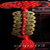 Hela röd kinesisk knut feng shui uppsättning av 6 lyckliga charm forntida i ching mynt välstånd skydd lycka till hem bil dekor261c
