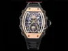 2024 New Mens Watch RM21-01 Tourbillon movement Carbon fiber case 214 material base rubber strap sapphire crystal glass waterproof highgradewatch