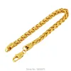 Länkarmband adixyn trendiga guldfärg armband män mode smycken runda 21 cm 5 mm kedja