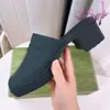Designers Luxury Slippers Slide Platform Brand Hollow Sandals Chaussures Femme Intrlocking G Mules en caoutchouc perforées 5,5 cm CNUCHAND