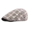 Baretten Unisex Lente Zomer Plaid Sboy Caps Mannen Katoen Platte Ivy Ierse Cap Vrouwen Schilder Baret Hoeden