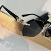 Occhiali da sole esagonali senza montatura Lenti nere oro Uomo Sonnenbrille Shades Lunettes de Soleil Occhiali vintage Occhiali da sole UV400 Eyewear