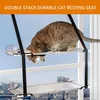 その他の猫用品多層猫ベッドダブルスタック耐久性猫休憩シートハンギング窓ペットハンモックサニーキトンソファ25 kg C257K