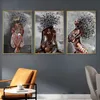 Gemälde abstrakte afrikanische Mädchen Leinwand Poster und Drucke Musik Symbol schwarze Frau Kunst Malerei Wand Bilder für Home Decor3054