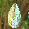 Decorações de jardim 75mm AB Cor Dupla Camada Gotas de Água Facetada Prisma De Vidro Cristal Para Lâmpada Lustre Dangle Peças Rainbow Sun