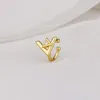 Backs Earrings Evimi 1PC Silver Gold Color Zircon V Shape Triangle Earring For Women Girl Party Gift Delicate Fashion Jewelry Drop