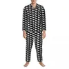 Mäns sömnkläder Söt hund pyjamas Set Spring Golden Retriever Silhouette Soft Home Man Two Piece Casual Overized Nightwear