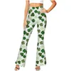 Damesbroeken Capri 2024 Mode St. Patricks Day Gedrukt Flare Hoge taille Wijde pijpen Rekbaar Casual Drop Delivery Kleding Kleding Ot3Wo