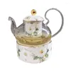 Mokken Afternoon Tea Set Europese Keramische Verwarmingsbasis Creatieve Koffiekopje Theepot Zwarte Woondecoratie Ornamenten