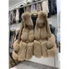 Haining outono raposa inverno grama feminino comprimento médio, casaco de pele genuína integrado para jovens e calor, popular na internet 7559
