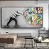 Graffiti Art Wall Pictures for Living Room Banksy Scenes Street Canvas Paintings Wall Art Posters Prints Home Cuadros Decor315I