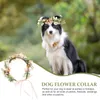 Collari per cani Collare per cuccioli Decor Simulazione Corona di fiori Decorazioni Pet Cat Tessuto Viaggio floreale artificiale per matrimonio