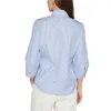 PRAD2024 Designer Marke College-Stil gestreift Shirt Damen Shirt Mädchen blau Shirt Damen Kleidung Baumwolle Shirt PRAD Shirt Geburtstagsgeschenk