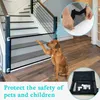 Home Pet Dog Fences Pet Isolated Network Stairs Gate Folding Mesh Playpen For Dog Cat Baby Safety Fence Dog Cage Pet Accessories L2587