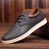 Casual Shoes Fashion Brand Men's Outdoor Anti Slip Work Clothes Versatile Business Leather Low Top Men