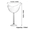 Şarap Gözlükleri Kuş Şeklinde Kokteyl Cam 150ml Şampanya Uzun Yaratıcı İçme Partileri için KTV Düğün Evi