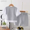 Completi di abbigliamento Completi di vestiti Completi di vestiti per bambini Bambini Ragazzi Ragazze Vestiti Manica corta Shirtshort Vestito da bambino in cotone Estate Baby Boy Outfit 2-10 anni ldd240311