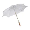 Umbrellas Girls Dresses Lace Umbrella Classical Bridal Not Rainproof Wooden Handmade Cotton Bride Pography Prop