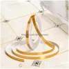 Wall Stickers 1Rolls Waterproof Gold Sier Diy Copper Foil Strip Gap Sealing Tape Sticker Floor Seam Home Decoration Drop Delivery Gard Dhjle