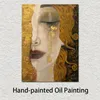 Vrouw in goud Gustav Klimt schilderijen kunst op canvas gouden tranen hand geschilderd olieverfschilderij figuur kunstwerk mooie dame afbeelding voor 316s