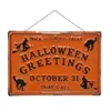 Halloween Greetings Cool Style Metal Tin Sign Decor Bar Pub Home Vintage Retro Poster Q0723279w