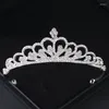 Hair Clips Silver Color Crystal Bridal Tiaras And Crowns Rhinestone Prom Princess Crown Tiara For Women Wedding Accessories Jewelry