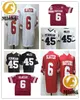 Mens # 45 Boobie Miles Friday Night Lights Futebol Jersey Costurado Filme Adultos # 6 AC Slater Salvo pelo Bell Bayside Tigers Jerseys