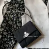 Viviennes Westwoods Bibienne Pirate Mönster nylondukkedja svart topp singel axel crossbody underarm väska