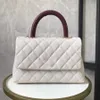 10A top designer tas de draagtas Cross Body schoudertas 29CM grote tas Koeienhuid kaviaar Hagedisleer handvat luxe plunjezak Geschenkdoos verpakking Zwart Witte damestassen