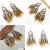 Charm Idealway Bohemian Brown Feather Long Drop Earrings For Women Party Fashion Jewelry Delivery Dhgarden Dhicx